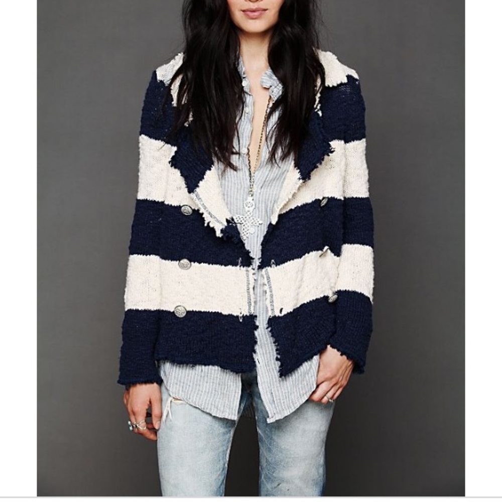 Free People Coat of Arms sweater/ jacket size Med